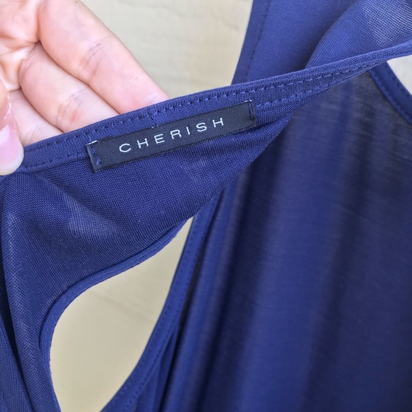 Navy blue cut out back swing dress - Picture 6 of 6